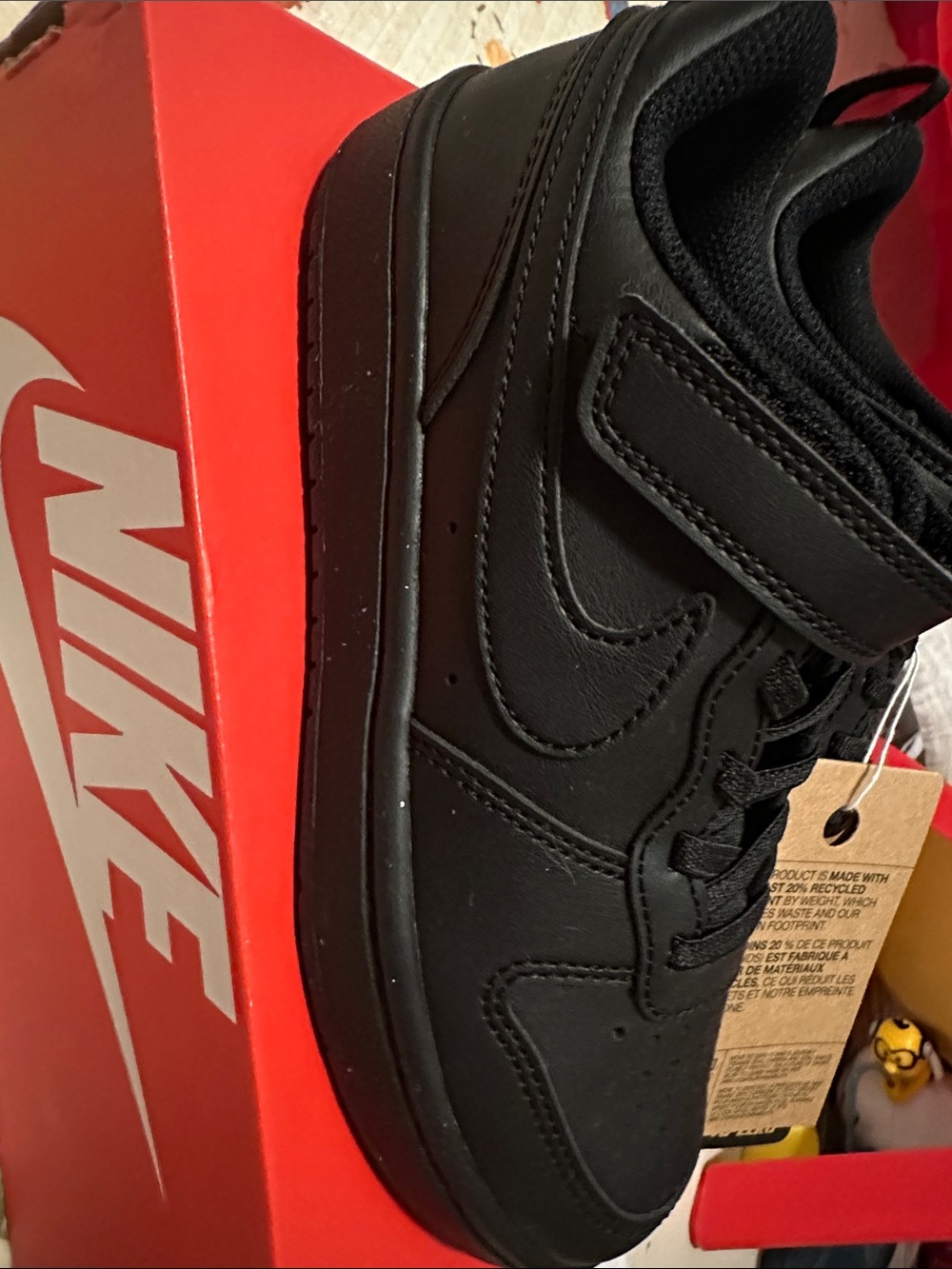 Nike Black High-Top Velcro & Lace Sneakers - Picture 2 of 5